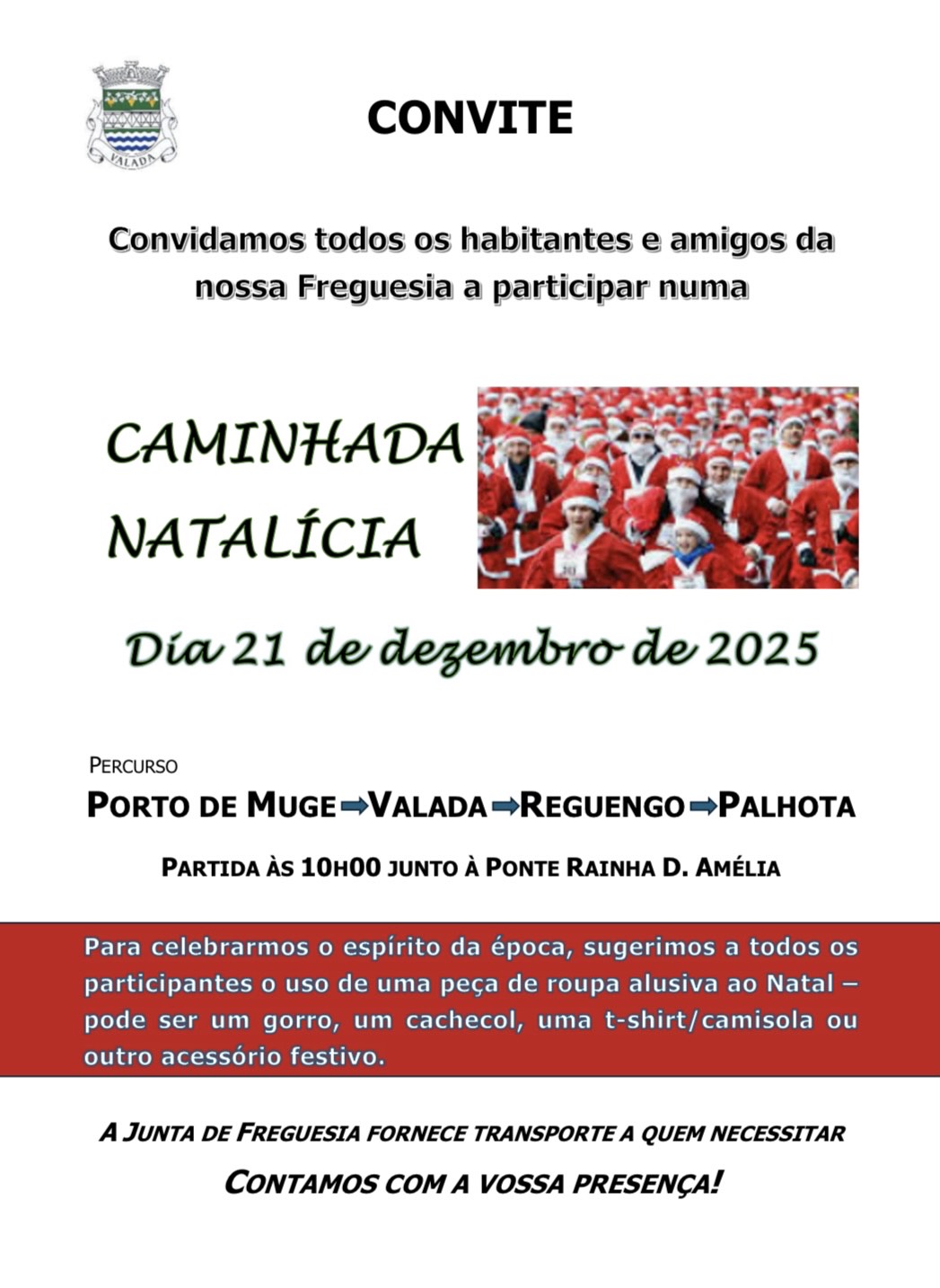 Imagem Junte-se a nós na Caminhada Natalícia!